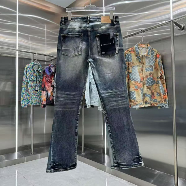 Purple Retro Flared Jeans