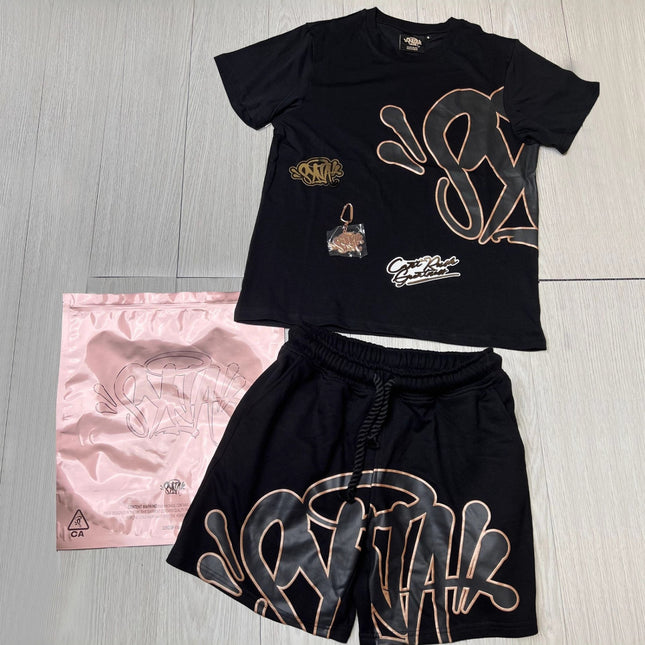 High Quality Syna Hip Hop Foam Print T-Shirt Set