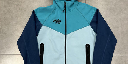 Contrast Stitch Hooded Cardigan Set