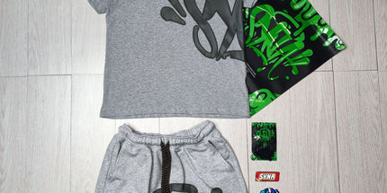High Quality Syna Hip Hop Foam Print T-Shirt Set