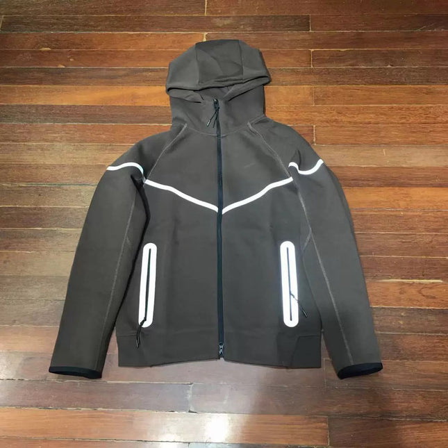 hooded tech fleece zipper suit