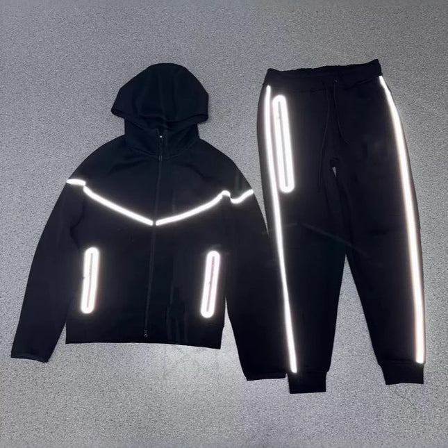 hooded tech fleece zipper suit