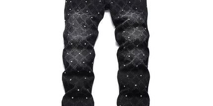 vintage hole slim stretch jeans