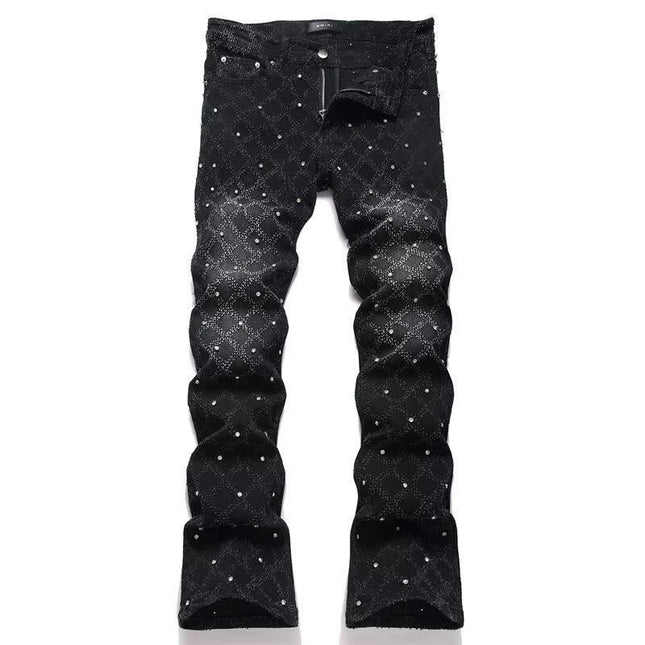 vintage hole slim stretch jeans