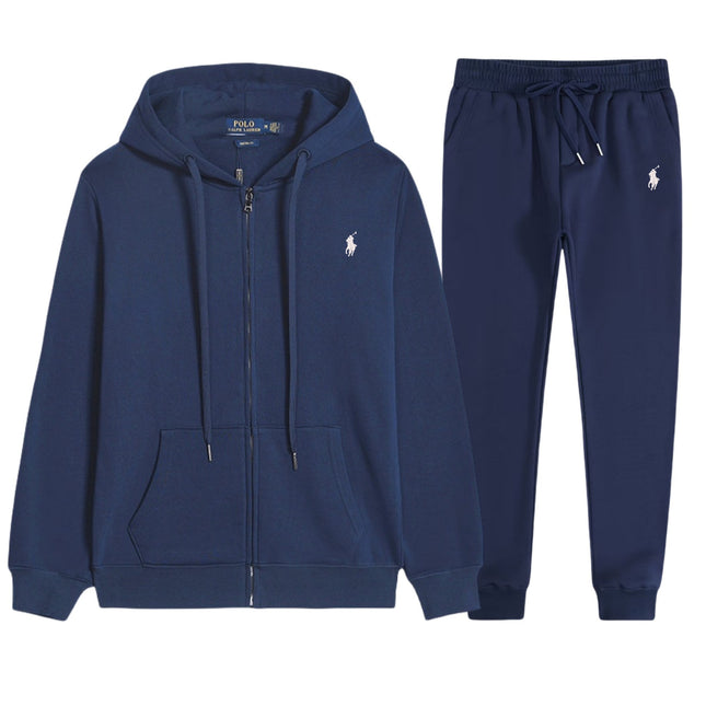 RL Pony Embroidered Zip Hoodie & Sweatpants Set