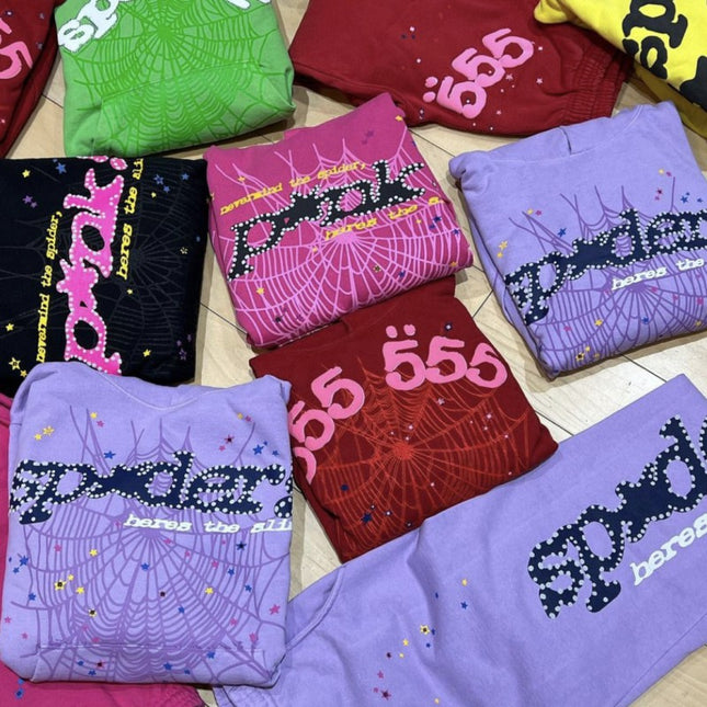 Sp5der Unisex Hoodie Set Sweatshirt - Young Thug Style