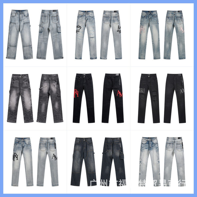 High Street Ripped Vintage Straight Jeans