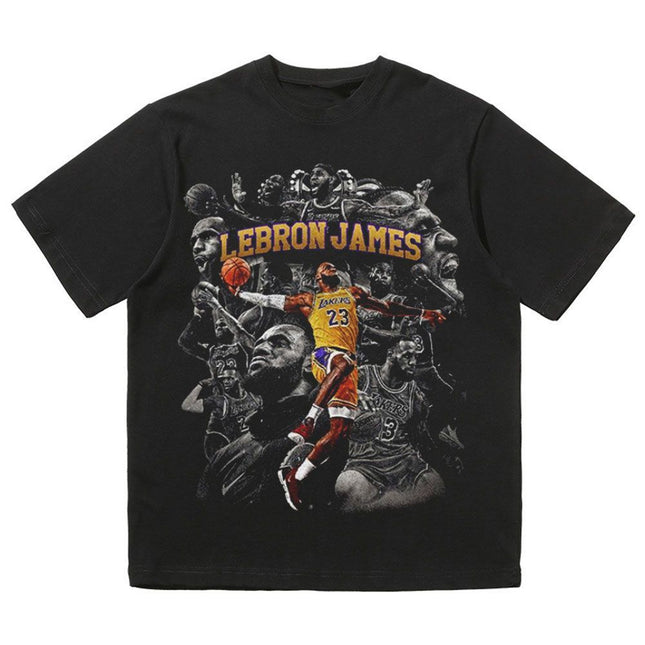 NBA Star Retro T-Shirt - Curry Kobe Morant Rose