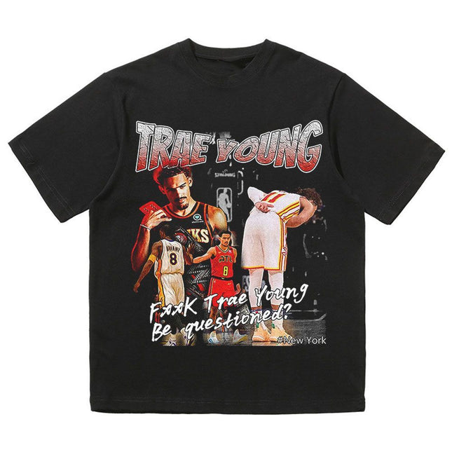 NBA Star Retro T-Shirt - Curry Kobe Morant Rose