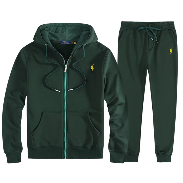RL Pony Embroidered Zip Hoodie & Sweatpants Set