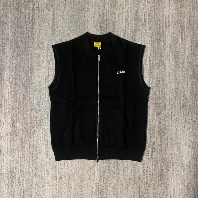 Corteiz Embroidered Sleeveless Zipper Vest