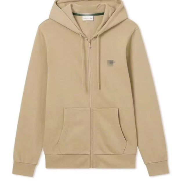 Check Pattern Hooded Zip Pullover
