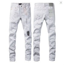 vintage hole slim stretch jeans