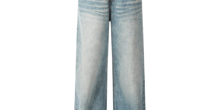 Light blue jeans on a white background