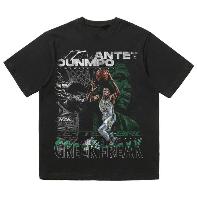 NBA Star Retro T-Shirt - Curry Kobe Morant Rose
