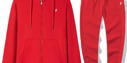 RL Pony Embroidered Zip Hoodie & Sweatpants Set