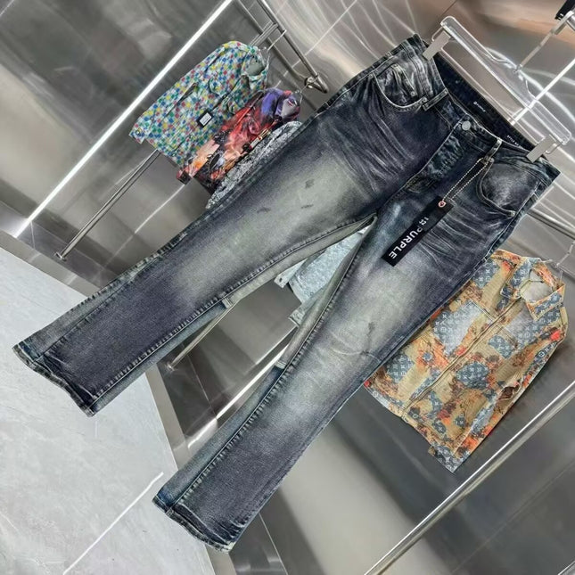 Purple Retro Flared Jeans
