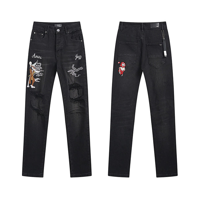 High Street Ripped Vintage Straight Jeans