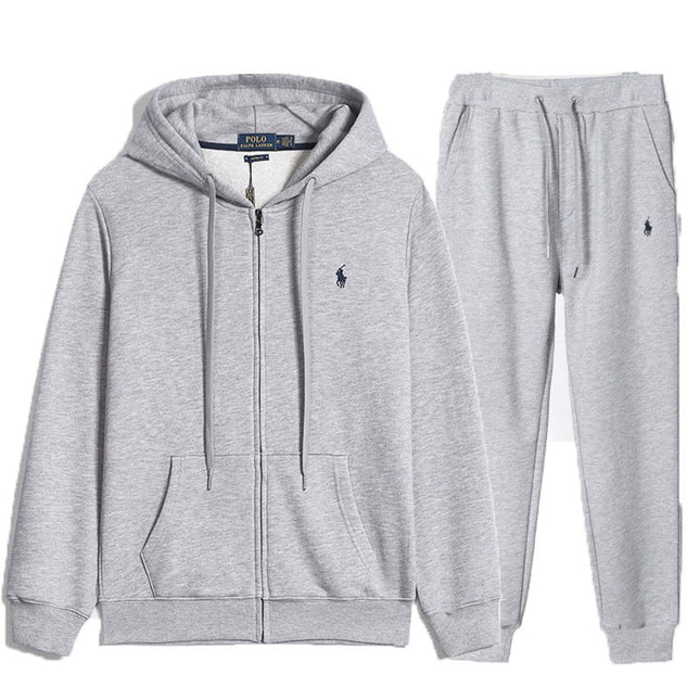 RL Pony Embroidered Zip Hoodie & Sweatpants Set