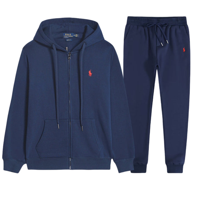 RL Pony Embroidered Zip Hoodie & Sweatpants Set