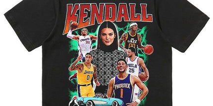 NBA Star Retro T-Shirt - Curry Kobe Morant Rose