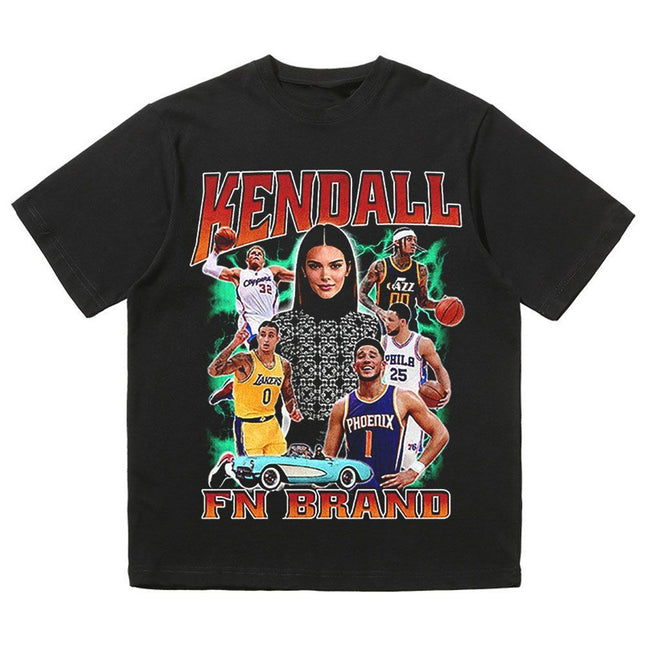 NBA Star Retro T-Shirt - Curry Kobe Morant Rose