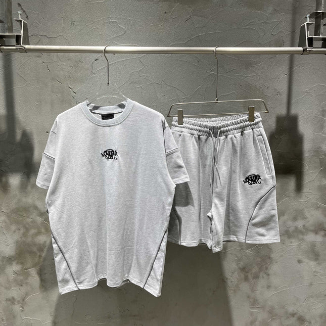 Reflective Embroidery T-Shirt & Shorts Set