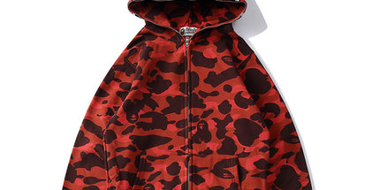 Camouflage Shark Zip Hoodie