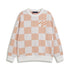 14 Orange (checkerboard crew neck sweater) / XS