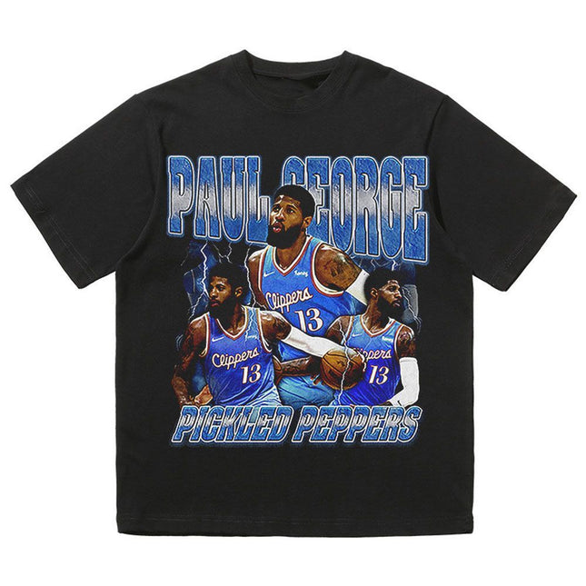 NBA Star Retro T-Shirt - Curry Kobe Morant Rose