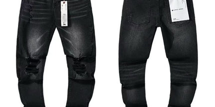 vintage hole slim stretch jeans