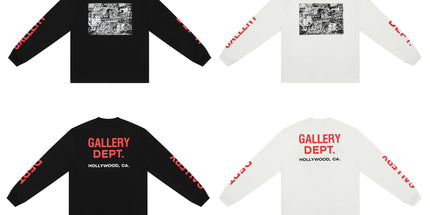 GALLERY DEPT Cotton Loose Long Sleeve Letter Tee