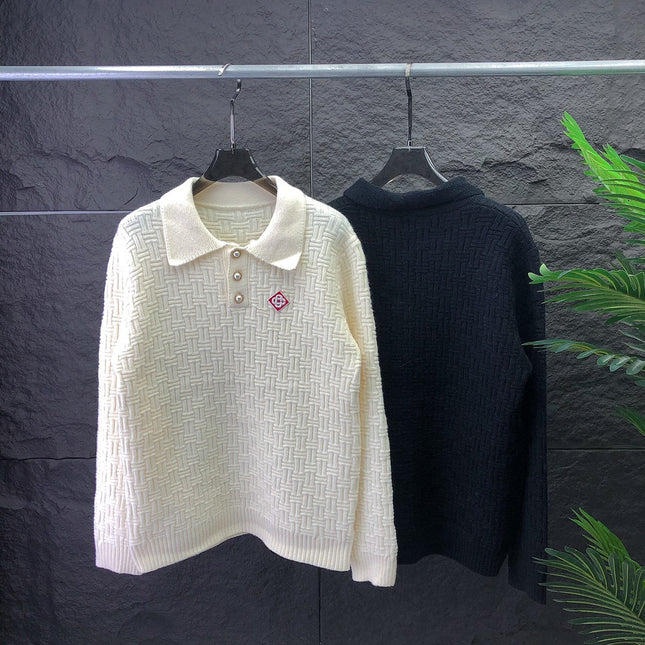 Polo Collar Knit Sweater
