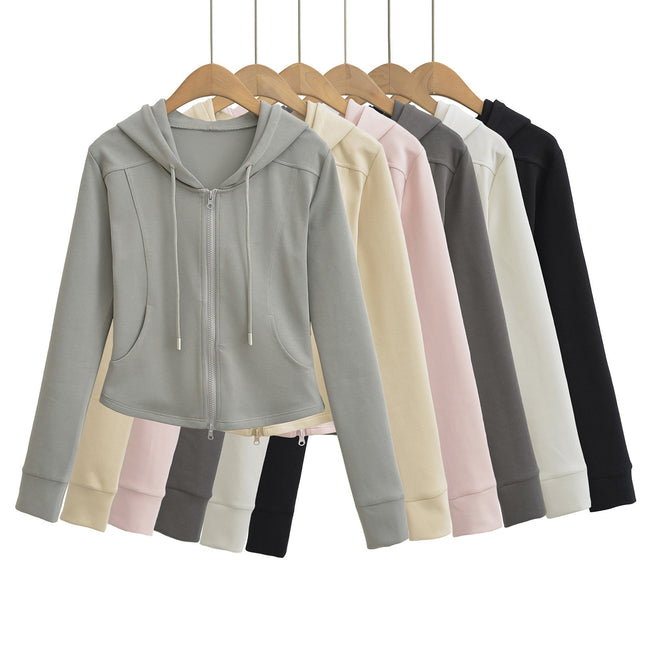 Women’s Zip Hoodie and Flared Pants Set