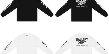 GALLERY DEPT Cotton Loose Long Sleeve Letter Tee