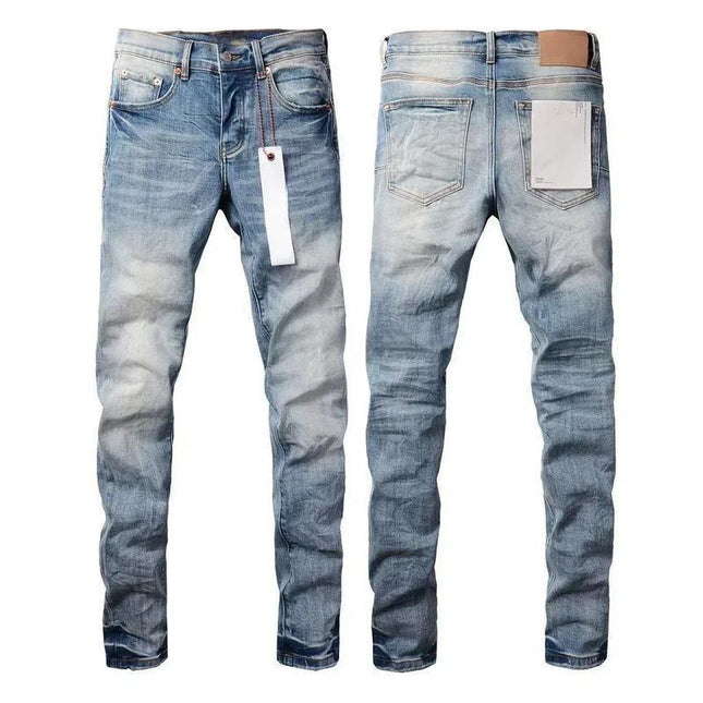 vintage hole slim stretch jeans