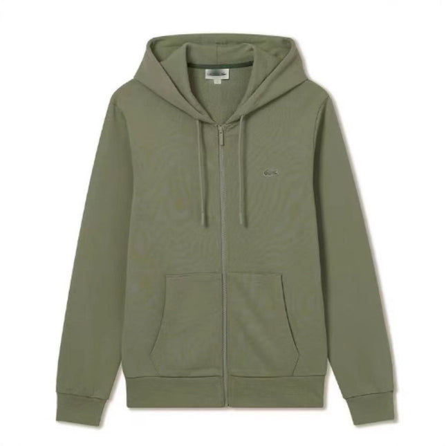 Check Pattern Hooded Zip Pullover