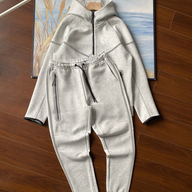 hooded tech fleece zipper suit