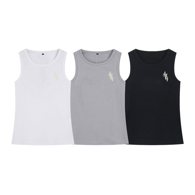 AM Embroidery Casual Sports Vest Unisex