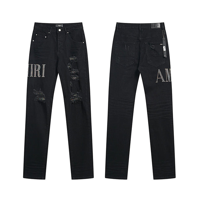 High Street Ripped Vintage Straight Jeans