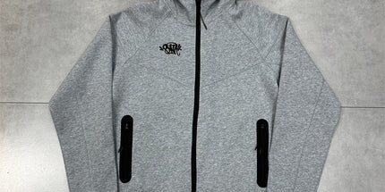 Contrast Stitch Hooded Cardigan Set