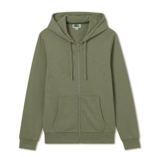 Check Pattern Hooded Zip Pullover