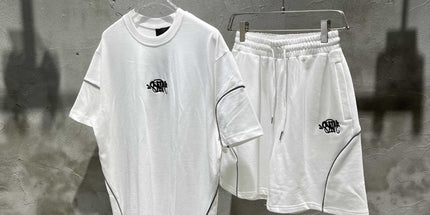 Reflective Embroidery T-Shirt & Shorts Set