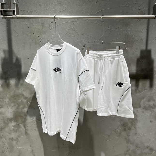Reflective Embroidery T-Shirt & Shorts Set