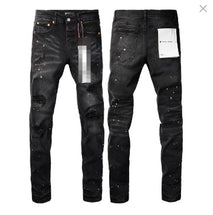 vintage hole slim stretch jeans