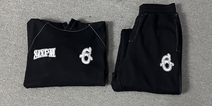 Velvet Hooded Tracksuit Set