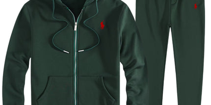 RL Pony Embroidered Zip Hoodie & Sweatpants Set