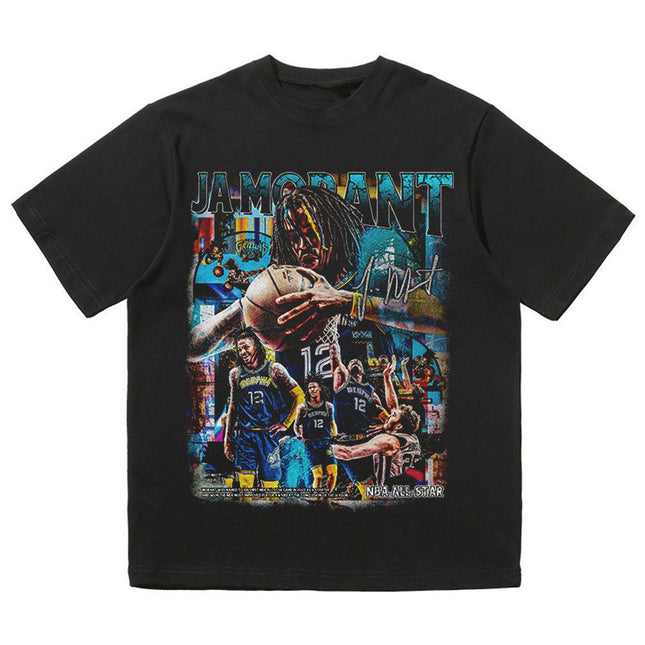 NBA Star Retro T-Shirt - Curry Kobe Morant Rose