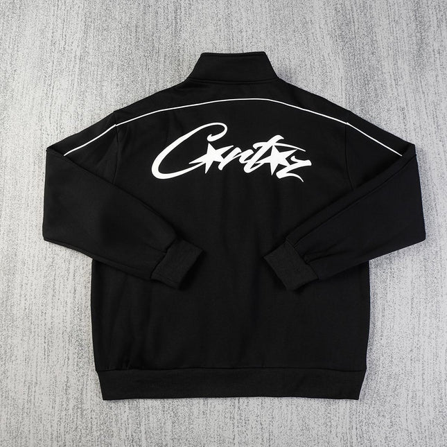 Stand-Up Collar Athleisure Zipper Jacket Set