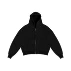 Schwarzes Cardigan-Sweatshirt